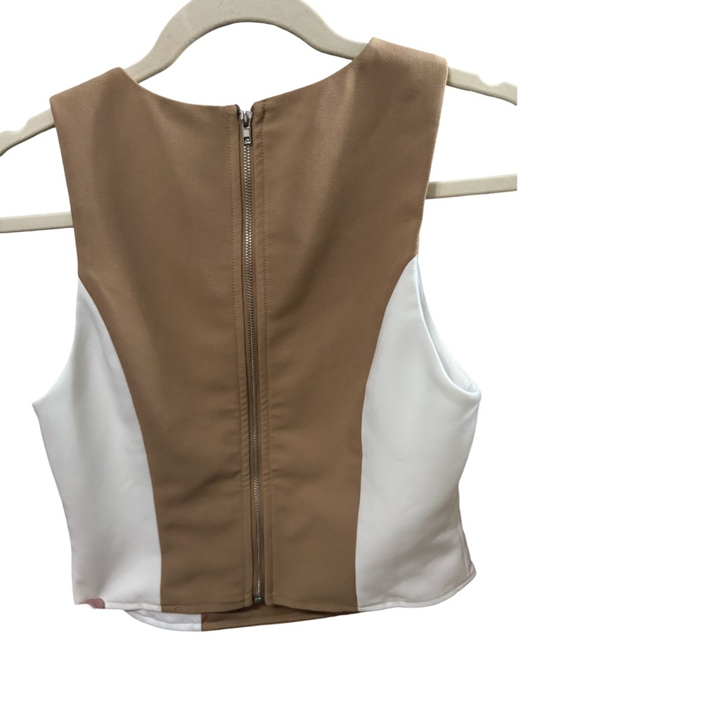 NWOT Anthropologie Back Zip Sleeveless Top - Picture 3 of 6